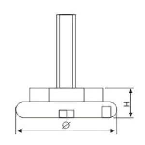 Nulom/HDPE nábytkové nožičky nastavitelné pro židle details